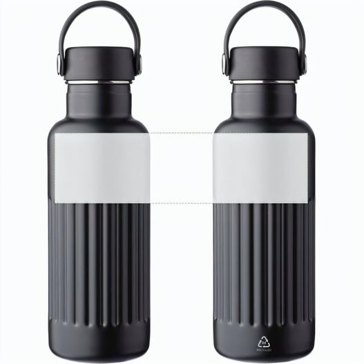 Recycelte doppelwandige Trinkflasche aus Edelstahl (500 ml), Lior (Bild 1)