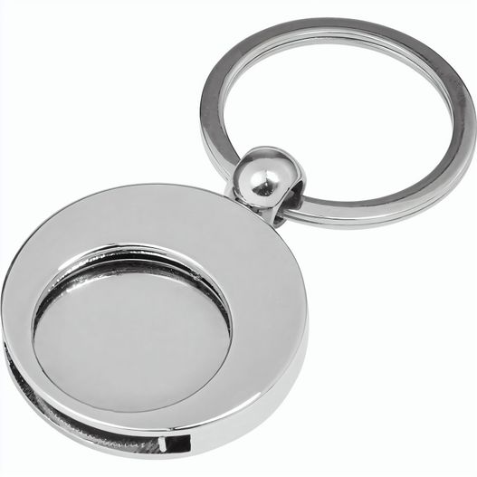 Produktabbildung Schlüsselanhänger aus Metall mit Einkaufswagenchip Christie Schlüsselanhänger aus Metall mit Einkaufswagenchip Christie (Bild 1)