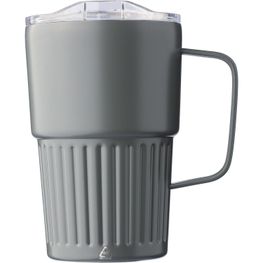 Recycelter Edelstahl-Reisebecher mit doppelter Wand (450 ml) von Calo