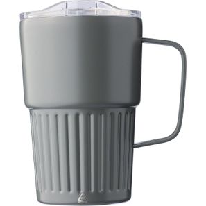 Recycelter Edelstahl-Reisebecher mit doppelter Wand (450 ml) von Calo