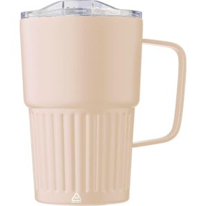 Recycelter Edelstahl-Reisebecher mit doppelter Wand (450 ml) von Calo