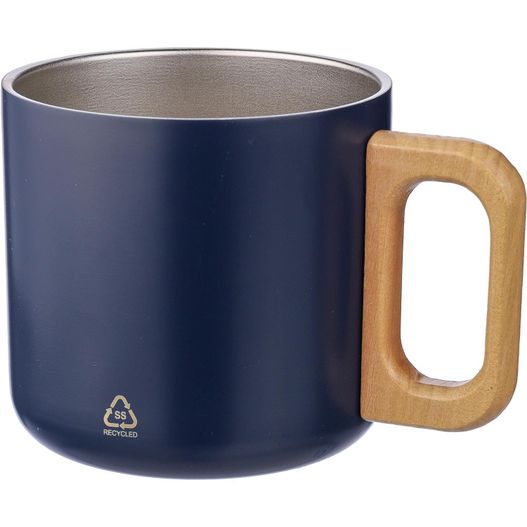 Doppelwandiger Becher aus recyceltem Edelstahl 400 ml Dwight (Bild 1)