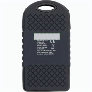Gummierte ABS Solar-Powerbank Arin