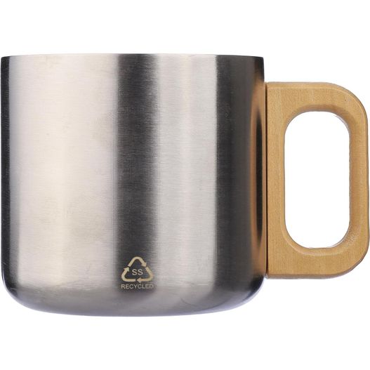 Doppelwandiger Becher aus recyceltem Edelstahl 400 ml Dwight (Bild 1)
