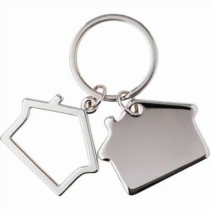 Schlüsselanhänger aus Zink-Aluminium in Hausform Amaro