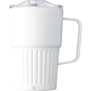 Recycelter Edelstahl-Reisebecher mit doppelter Wand (450 ml) von Calo