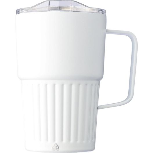 Recycelter Edelstahl-Reisebecher mit doppelter Wand (450 ml) von Calo (Bild 1)