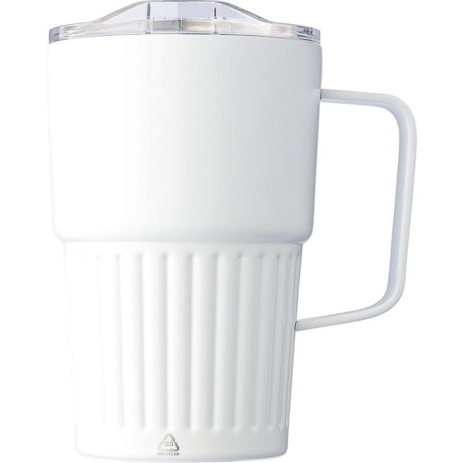 Recycelter Edelstahl-Reisebecher mit doppelter Wand (450 ml) von Calo