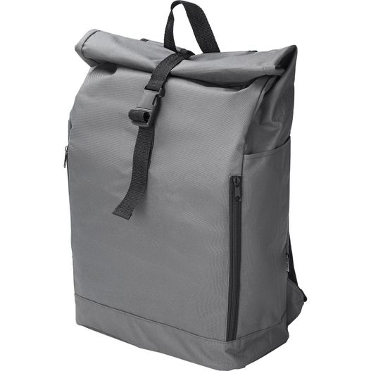 Produktabbildung rPET-Polyester (600D) Rucksack mit Rollverschluss Evie rPET-Polyester (600D) Rucksack mit Rollverschluss Evie (Bild 1)