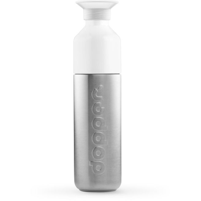 Dopper Solid Steel (490 ml) + Flip Straw