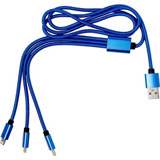 Produktabbildung 3-in-1 Ladekabel aus Nylon Felix 3-in-1 Ladekabel aus Nylon Felix (Bild 1)