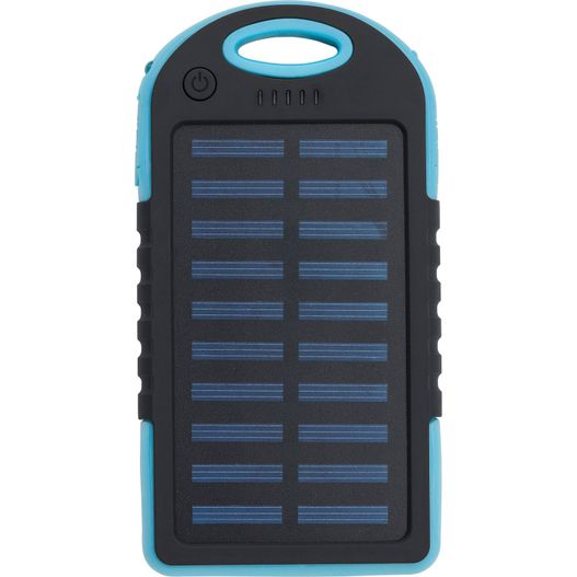 Gummierte ABS Solar-Powerbank Arin (Bild 1)