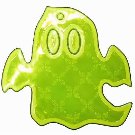 ein grüner geist geformtes objekt mit einem gesicht Anhänger A-12 Geist / Gespenst 65x62 mm (Bild 1)