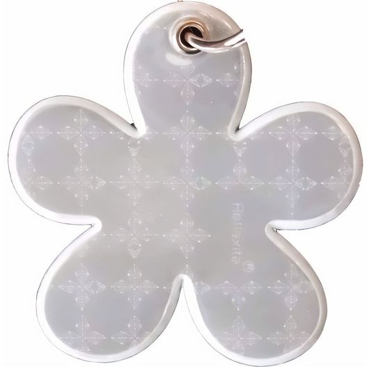 ein weißes blumenförmiges objekt mit einem silbernen metallverschluss Anhänger A-12 Blume 57 x 59 mm (Bild 1)