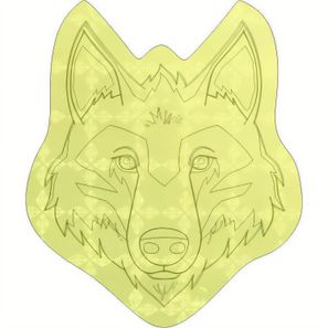 Sticker S-12 Wolfskopf 52 x 60 mm