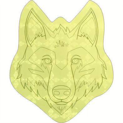 Produktabbildung Sticker S-12 Wolfskopf 52 x 60 mm Sticker S-12 Wolfskopf 52 x 60 mm