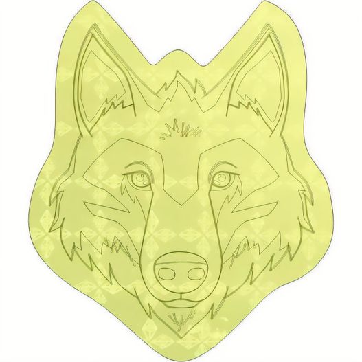 Sticker S-12 Wolfskopf 52 x 60 mm (Bild 1)