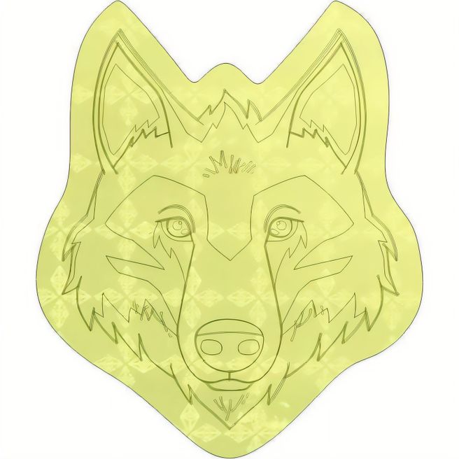 Sticker S-12 Wolfskopf 52 x 60 mm