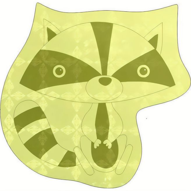 Sticker S-16 Waschbär 50 x 50 mm