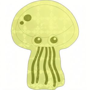 Sticker S-15 Qualle 46 x 60 mm