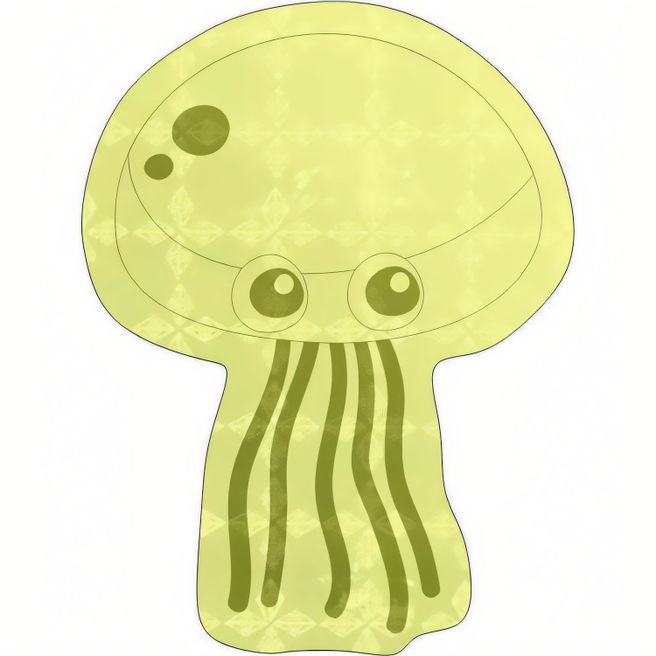 Produktabbildung Sticker S-15 Qualle 46 x 60 mm Sticker S-15 Qualle 46 x 60 mm