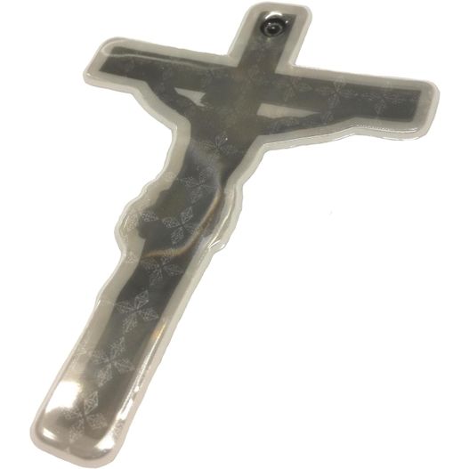 ein kreuzförmiger anhänger mit schwarzer perle Anhänger A-9 Kreuz 92 x 68 mm (Bild 1)