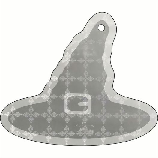 einen hexenhut mit einer schnalle darauf Anhänger A-14 Hexenhut 70 x 59 mm (Bild 1)