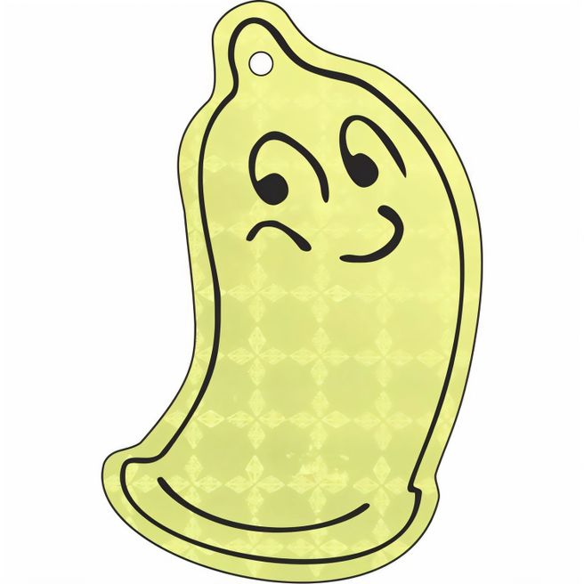 Anhänger A-12 Kondom 46 x 77 mm