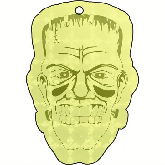 einen karikaturkopf eines monsters mit einem großen grins Anhänger A-16 Frankensteinkopf 44 x 64 mm (Bild 1)