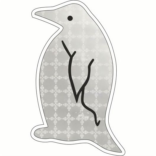 Sticker S-8 Pinguin 85 x 42 mm (Bild 1)
