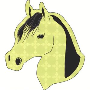 Sticker S-12 Pferdekopf 61 x 67 mm