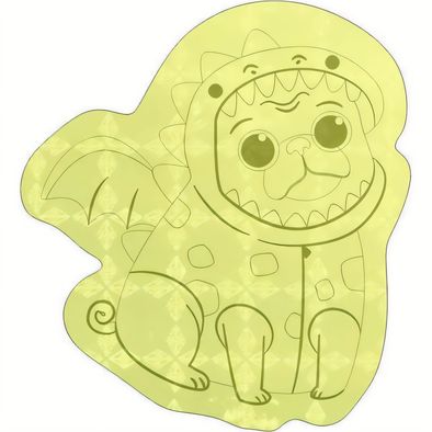 Sticker S-16 Drachenhund 50 x 54 mm