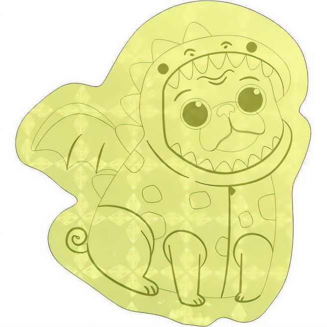 Sticker S-16 Drachenhund 50 x 54 mm