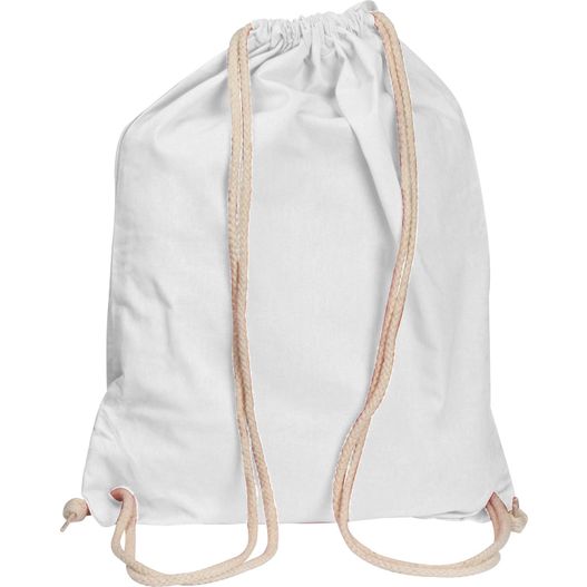 eine weiße tasche mit einem seil Baumwollgymbag Carlsbad (Bild 1)