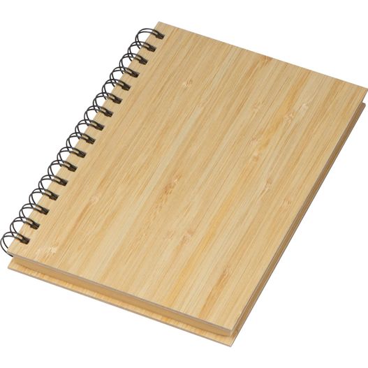 ein holz notebook mit spiralbindung A5 Notizbuch Pisa (Bild 1)