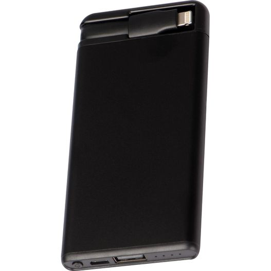 ein schwarzes batteriegehäuse mit usb-anschluss Powerbank 4.000 mAh Chieti (Bild 1)