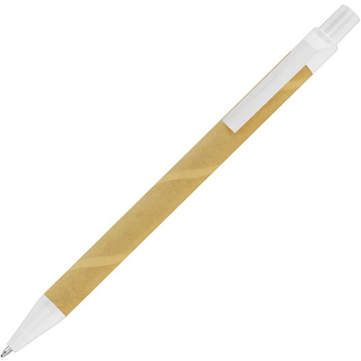 ein stift mit weißer spitze und gelber spitze Papp Kugelschreiber Amsterdam (Bild 1)