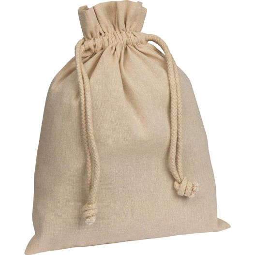 eine tasche mit einem seil auf der unterseite Recyceltes Baumwollsäckchen Pasadena (Bild 1)