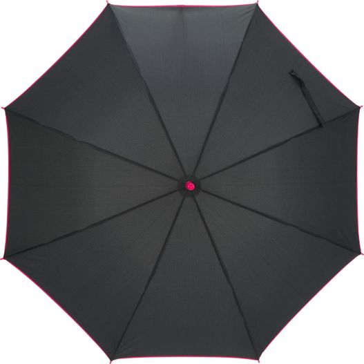 ein schwarzer regenschirm mit rosa griff XL Automatikschirm Paris (Bild 1)