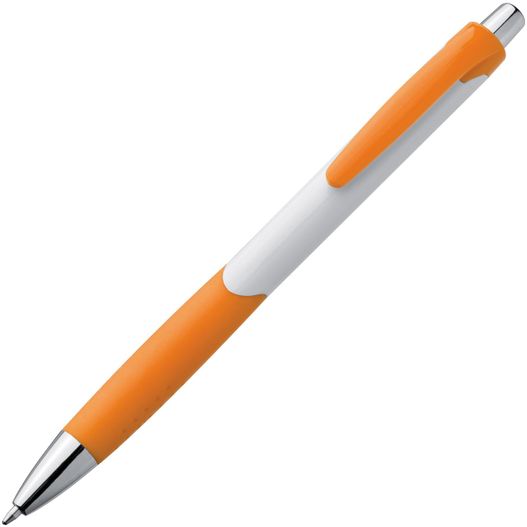 ein stift mit weißer spitze und orangefarbenem trimm Kugelschreiber Mao (Bild 1)