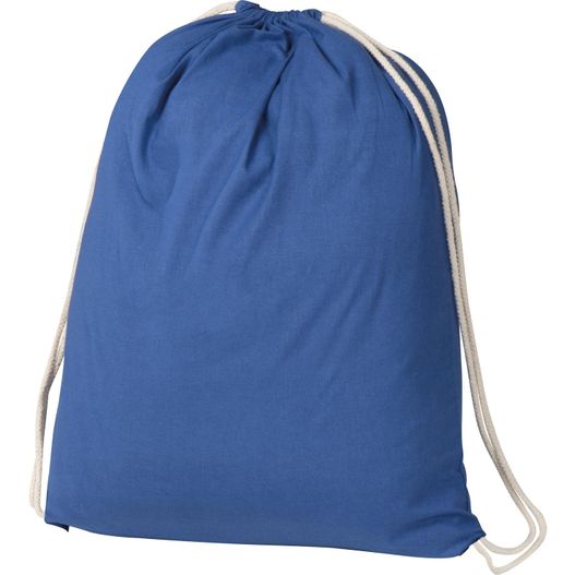 eine blaue tasche mit einer weißen saite Baumwollgymbag Budapest (Bild 1)