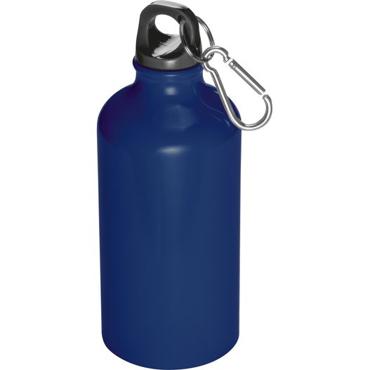 eine blaue wasserflasche mit einem karabiner darauf Trinkflasche La Roda (Bild 1)