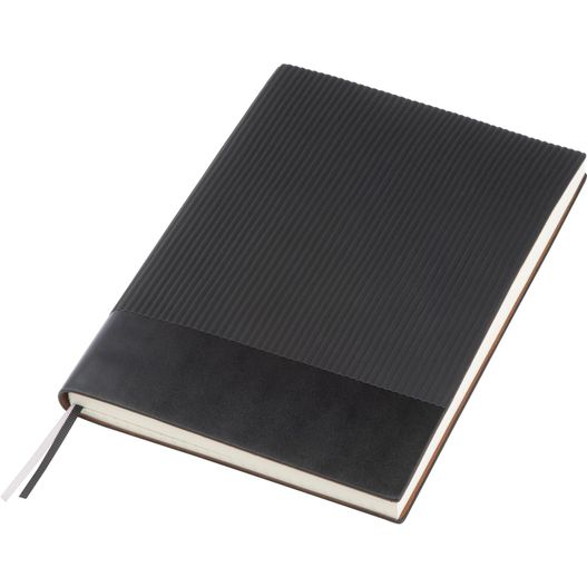 ein schwarzes notizbuch mit schwarzem cover A5 Notizbuch Dubai (Bild 1)