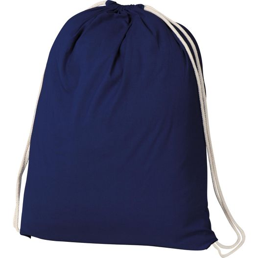 eine blaue tasche mit einer weißen saite Baumwollgymbag Budapest (Bild 1)