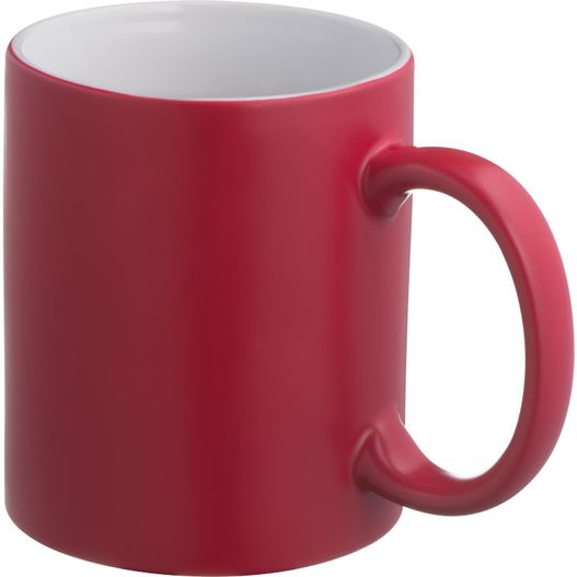 ein roter becher mit weißem innenrand Sublimationstasse Colour-Changing Sirmione (Bild 1)