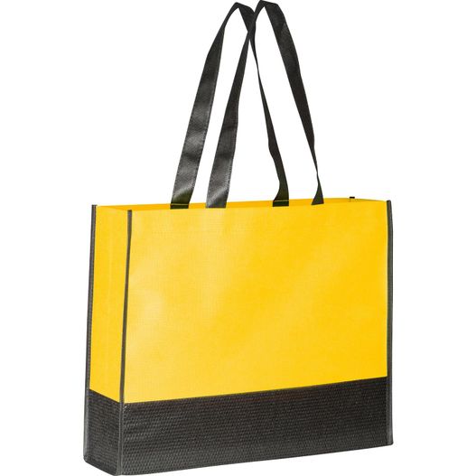 eine gelbe und schwarze einkaufstasche Non Woven Tasche Zagreb (Bild 1)