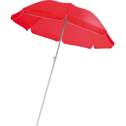 ein roter schirm mit weißem griff auf weißem hintergrund Strandschirm Fort Lauderdale (picture 1)
