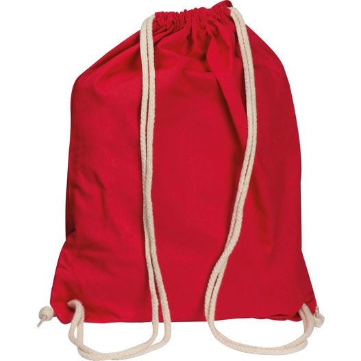 einen roten beutel mit seil Baumwollgymbag Carlsbad (Bild 1)