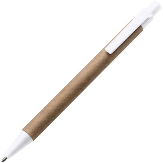 ein stift mit einer weißen spitze und einem braunen körper Papp Kugelschreiber Bristol (Bild 1)