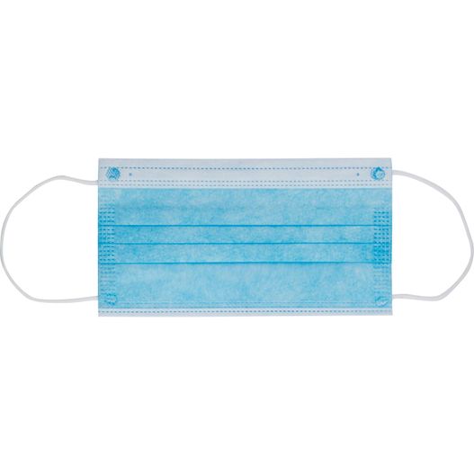 eine chirurgische maske mit einem blauen gesichtsbelag Gesichtsmaske Taranto (Bild 1)